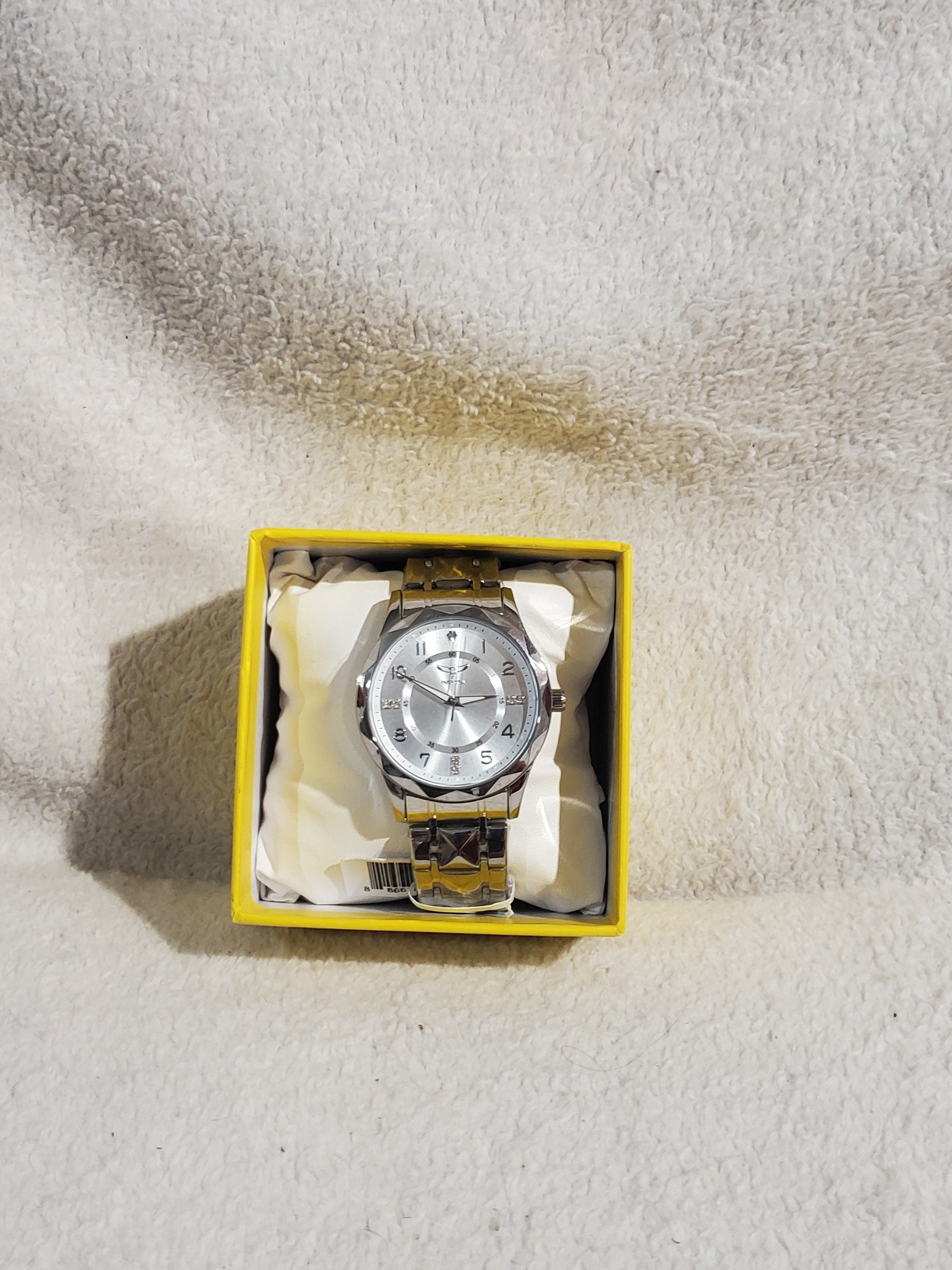 Invicta Silver Mens Stainless Steel Watch With Silver Dial